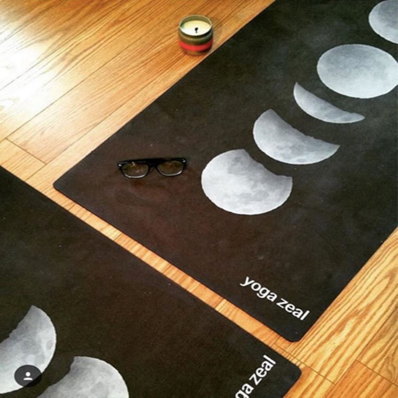 Moon Phases Yoga Mat Eco-Friendly Printed Non-Slip, Durable, Grippy Gift for Her image 5