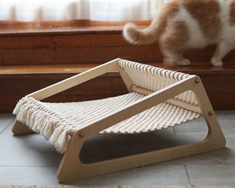 Cotton woven bed hammock canvas cat litter pet