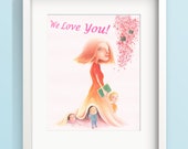 Mother, Mother Day, Mother Gift, Nursery, Custom Nursery Art, Baby Nursery, Nursery Decor, Nursery Art, Custom Nursery Decor, Wall Art