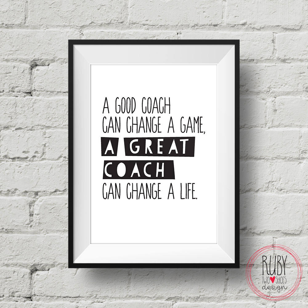 Coach wall print wall art coach print coach gift teacher Etsy 日本