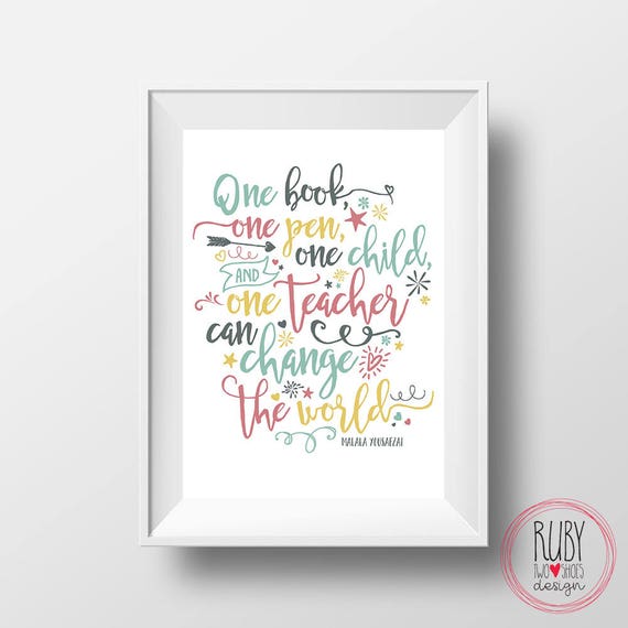 Printable Teacher Print Wall Print Teacher Quote Teacher | Etsy