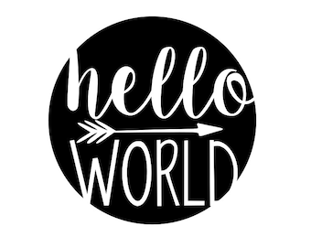 hello world SVG / SVG cut file / Vinyl Design