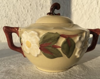 TE KOOP! Vintage Stangl bedektsuiker en creamer White Dogwood 1964-1978
