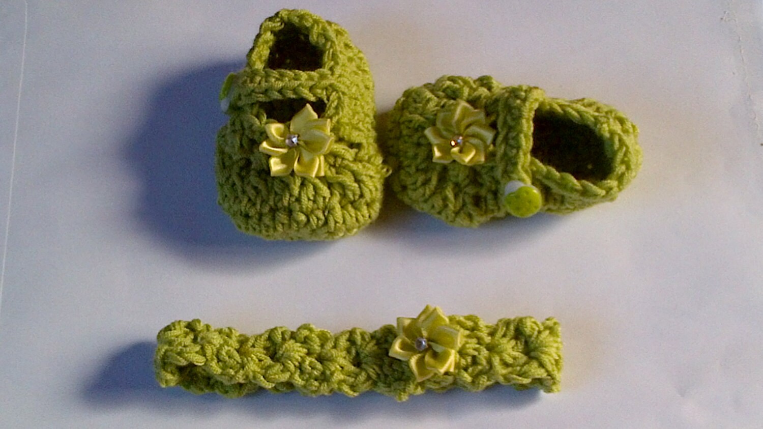 Green Mary Jane Shoes With Matching Headband Baby 0_3 Months Etsy