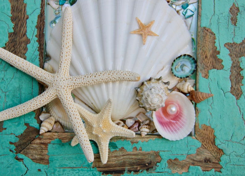 Turquoise Coastal Cottage Wall Art Resin Beach Art for Beach Etsy