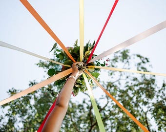 Customizable ribbon round - More than 80 colors - Ribbon round ritual - Ribbon bracelet - Bridal bouquet game