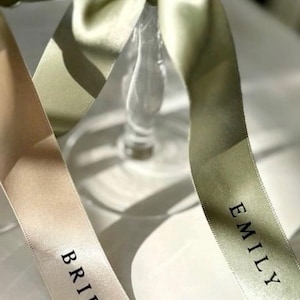 NEWS- Marque place ruban personnalisé- Coloris & texte au choix