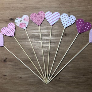 Cuori di carta piantabili - Fantasie rosa - Cerimonia laica - Consegna veloce