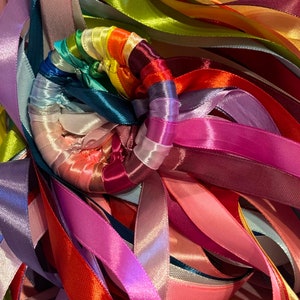 Ribbon Bracelet for Bouquet Round, Bridal Bouquet Game - Multicolor - FAST Shipping & FREE SHIPPING