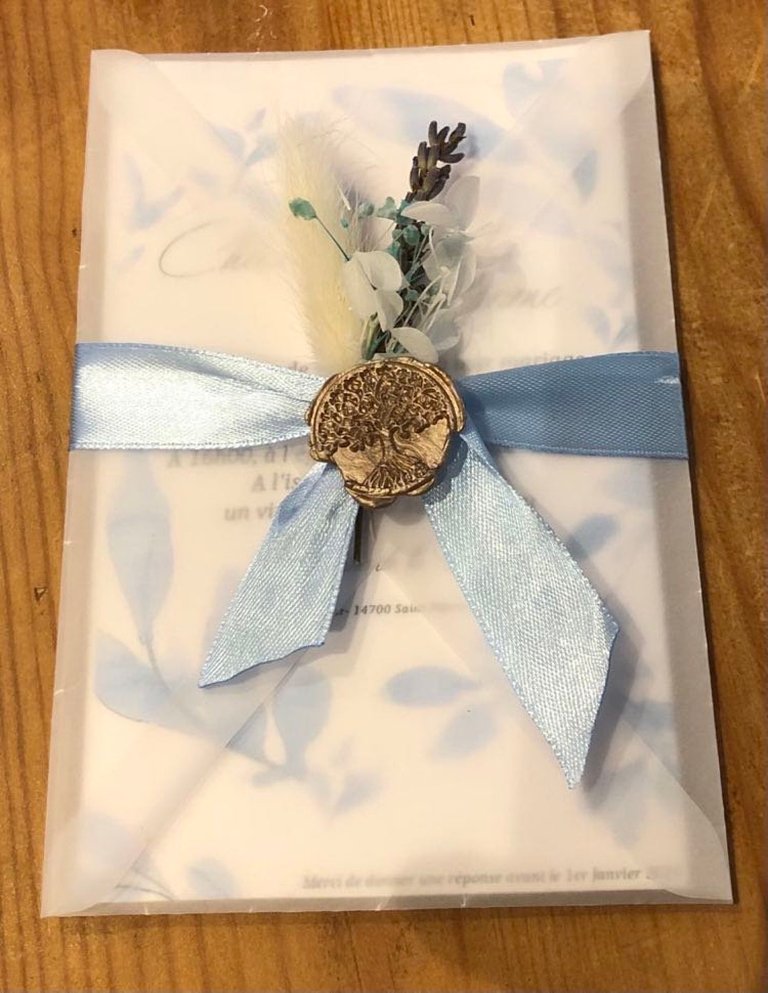 Faire-part De Mariage Personnalisé En Bois Avec Magnet - Gravure Laser, Motifs Floraux, Souvenir Décoratif
