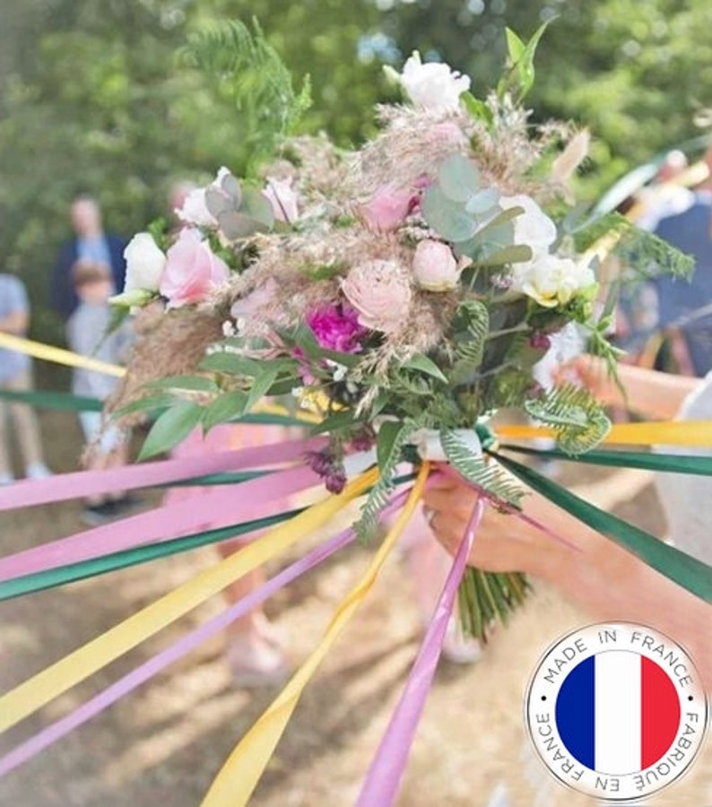 Bracelet de rubans pour ronde du bouquet, jeu du bouquet de la mariée Expediton rapide image 4