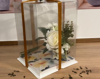 Boîte pour jeu du cadenas- Exposition du bouquet de la mariée-Jarretière- Tombola- Choix du papier décoratif- Choix du ruban