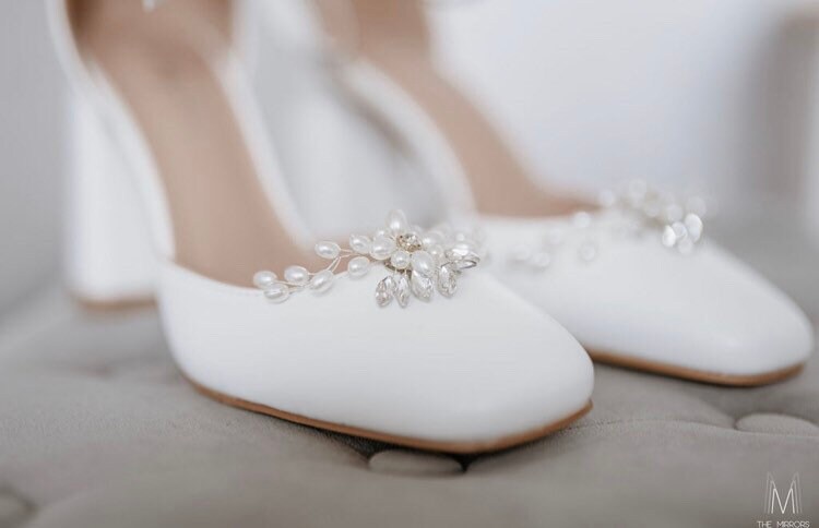 Duosheng & Elegant AE Fleur Conception Strass Perle Clips De Chaussures De Mariage Partie Chaussures Décorations Clips Accessoires 