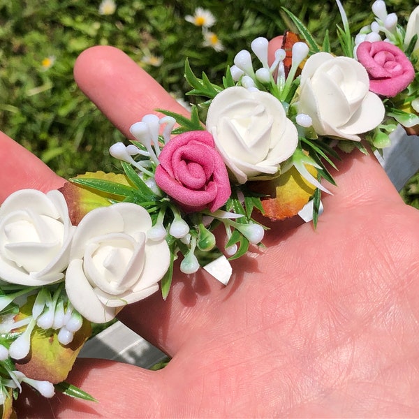 Couronne de fleurs- Coloris personnalisé