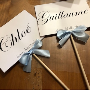 &quot;His and Her&quot; Signs - Wedding Game