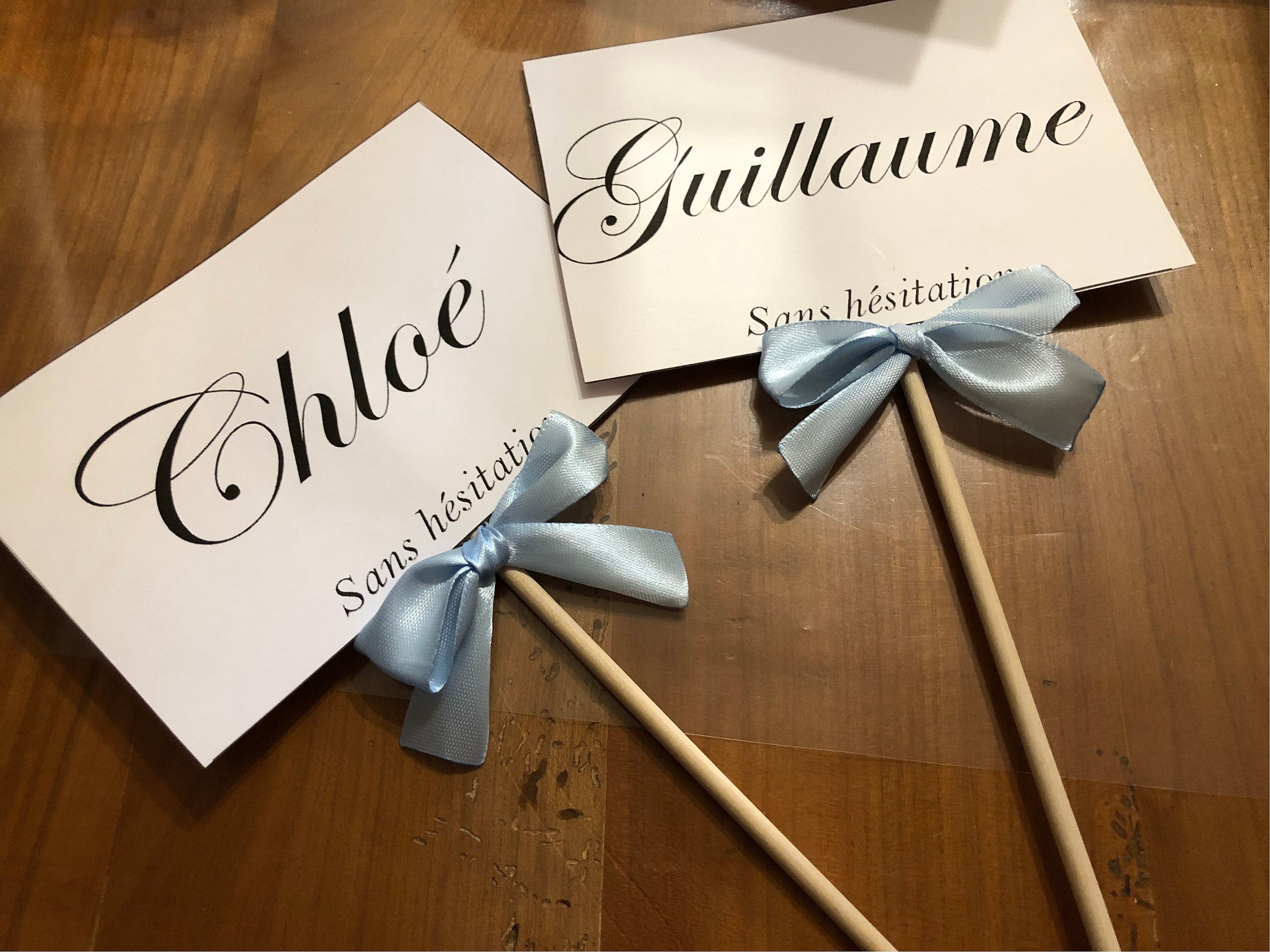 "His and Her" Signs - Wedding Game