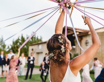 Bracelet de rubans pour ronde du bouquet, jeu du bouquet de la mariée- Livraison rapide