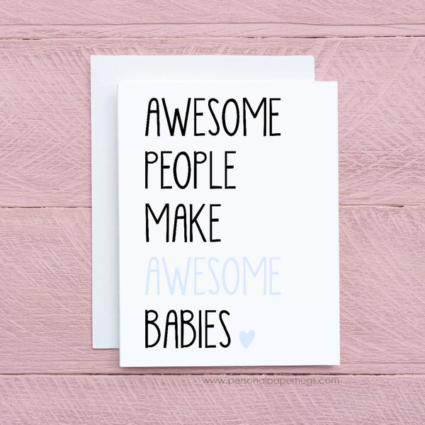 Baby Card - Card for new parents - Card for Baby Shower - funny baby shower card - funny baby card - congratulations pregnancy card
