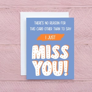 Cute Long Distance I Miss You Greeting Card