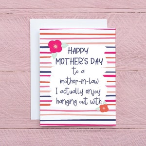 Cute Fun Colorful Mother's Day Card for Mother-in-Law Funny image 8