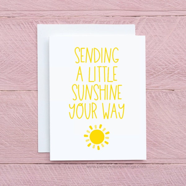 Tarjeta de felicitación de abrazo a distancia con un poco de sol