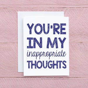 Funny I Miss You card - You are in my thoughts - funny thinking of you card