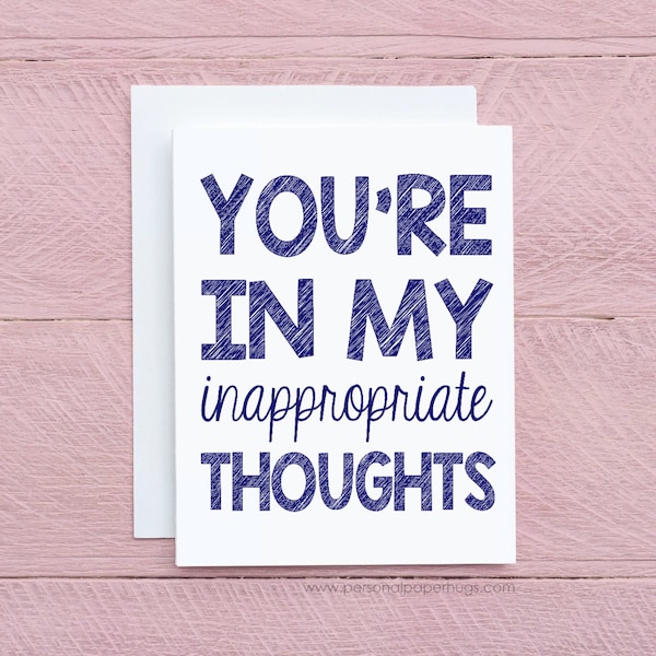 Funny I Miss You card - You are in my thoughts - funny thinking of you card