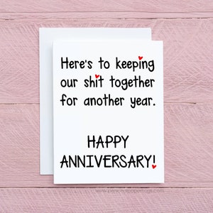 Funny Relationship Card - Funny Anniversary Card - Funny Wedding Anniversary Card - funny anniversary card for him - anniversary card