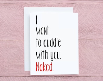I want to cuddle with you - Funny Long Distance Relationship Card - Long Distance Love Card - Funny Anniversary Card - Funny I love you card