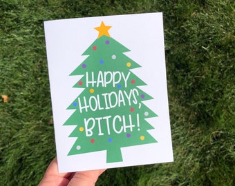 Funny Sarcastic Rude Christmas Holiday Card for 2020 for friend and family