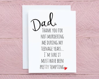 Funny Father's Day Card for Dad on Father's Day From Daughter From Son