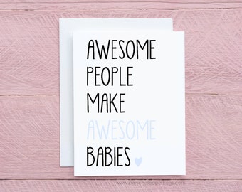 Baby Card - Card for new parents - Card for Baby Shower - funny baby shower card - funny baby card - congratulations pregnancy card