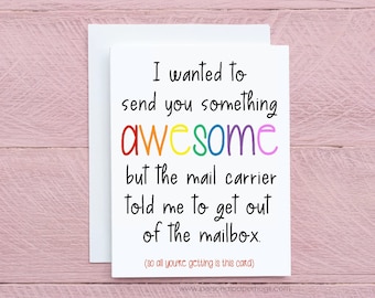 Funny Long Distance Missing You Card for Friend or Family