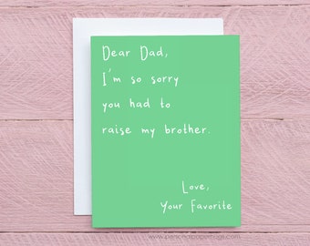 Funny Sarcastic Father's Day Card for Dad