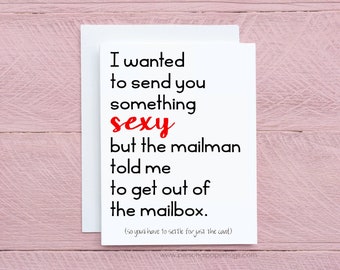 Funny Long Distance Relationship Card / Long distance relationship card / ldr card / sexy card / deployment card / funny valentine card