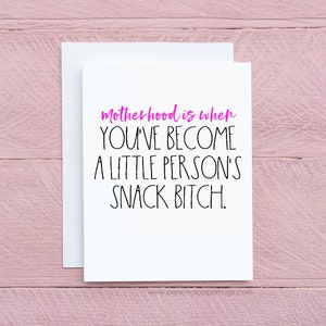 Funny Card New Mom / Funny Mother's Day Card / Funny New Baby Card / Funny mom friend card / Funny Friend Card / Funny Card Mom / mom gift