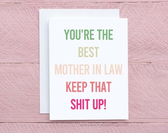 Funny Mother's Day Card for Mother in Law Mother's Day Card