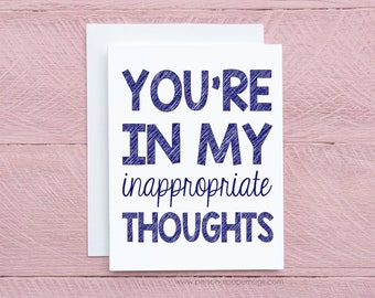 Funny I Miss You card - You are in my thoughts - funny thinking of you card