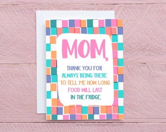 Funny Sarcastic Mother's Day Card for Mom