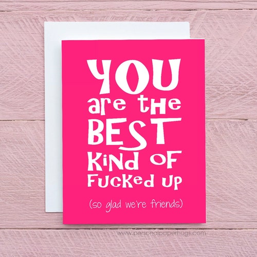 Funny Friendship Card for Best Friend Funny Card Sarcastic - Etsy