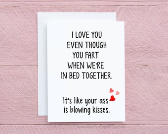 Funny Relationship Card / Funny Anniversary Card / Funny Valentine Card / Funny Fart Card / Funny I love You Card / Funny Card for husband