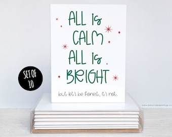 Funny Christmas Holiday 2022 Greeting Card Blank Boxed Card Set