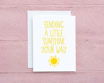 Sending a Little Sunshine  Social Distance Long Distance Hug Greeting Card