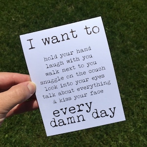 Long Distance Relationship Card: I Want To... Every Damn Day