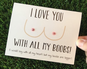 Funny Valentine I Love You Anniversary Card for Husband Boyfriend