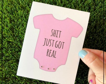 Funny Baby Card / Funny Baby Shower Card / Funny Card for New Parents / Funny New Baby Card / Funny Expecting Card / Sarcastic Baby Card