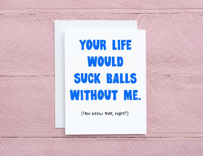 Funny Friendship Card / Funny Relationship Card / Funny card Friend / Balls Card / Silly Card / Best Friend Card / Snarky Card / ldr card image 1