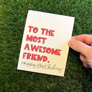 Sarcastic Funny Personalized Happy Birthday Greeting Card for Friend
