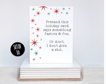 Funny Christmas Card, Greeting Cards, Christmas Card For Friends & Family, Hilarious 2022 Holiday Cards, Sarcastic Funny Xmas Holiday Card