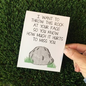 Funny Sarcastic I Miss You Long Distance Relationship Friendship Greeting Card image 2